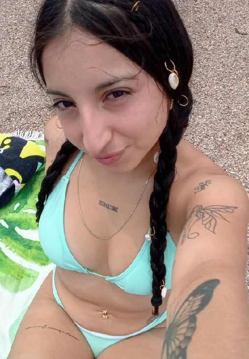 Dulce, an adult member from Argentina, looking towards the camera