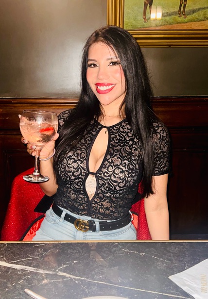 Azul, an adult member from Argentina, facing the camera